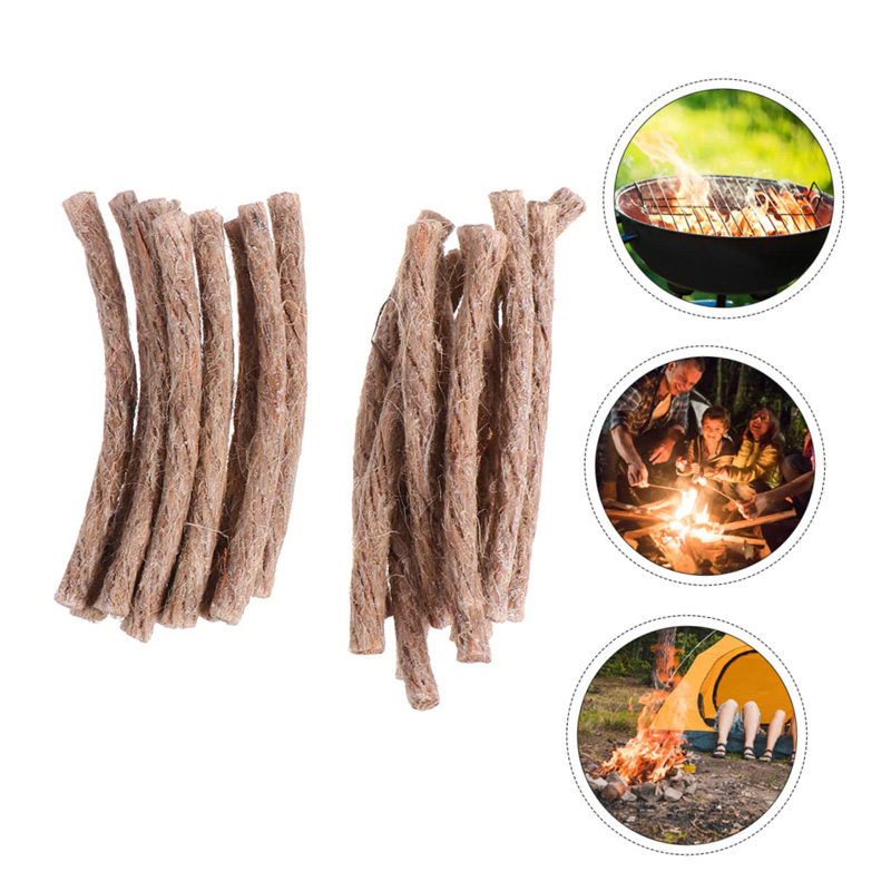 Camping Cooking Wood Stove - 12/24 قطعة بقاء الفتيل القنب الحبل