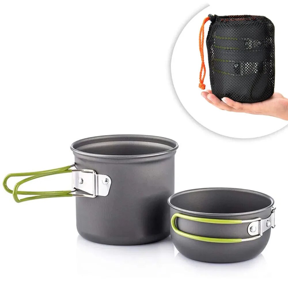 Camping Cooking Mess Kit - التخييم تجهيزات المطابخ فوضى عدة خفيفة