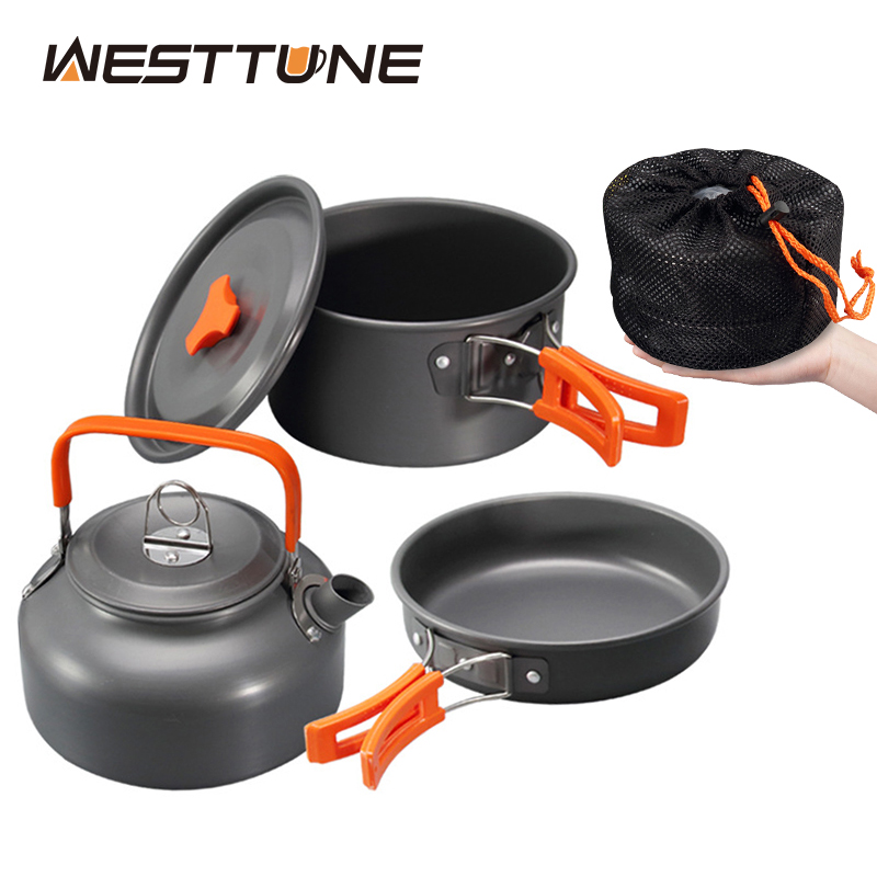 Camping Cooking Pack - WESTTUNE التخييم طقم حلل استانلس ستيل