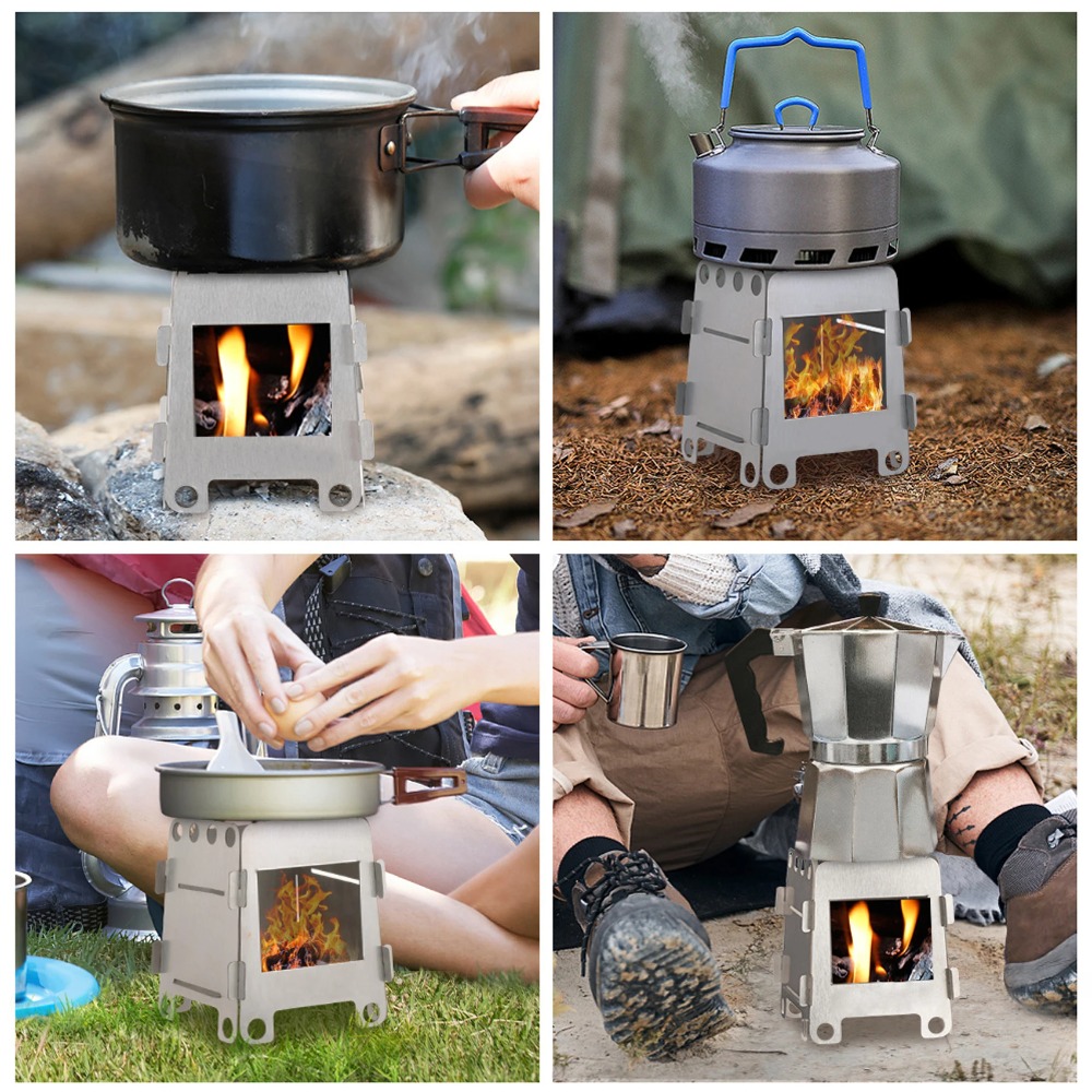 Camping Cooking Wood Stove - فرن التخييم موقد الخشب موقد الكحول