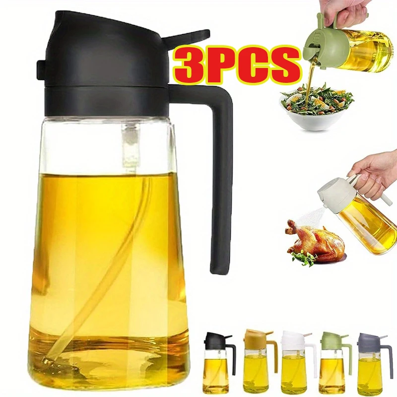 Camping Cooking Pack - زجاجة رش زيت بلاستيكية 2 في