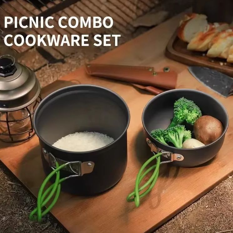 Camping Cooking Kitchen Set - طقم أواني طهي للرحلات الخارجية والنزهات،