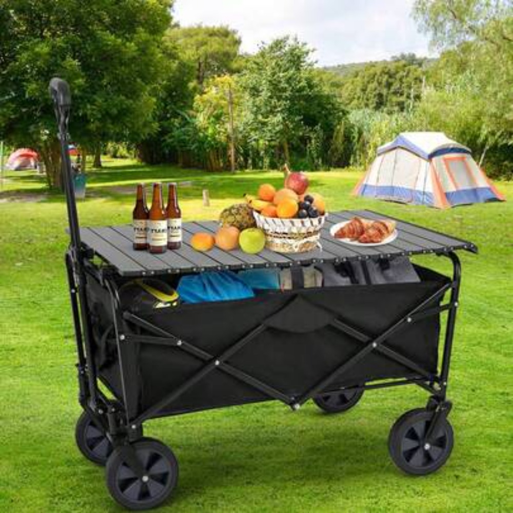 Camping Cooking Table Foldable - عربة حديقة قابلة للطي، عربة متعددة