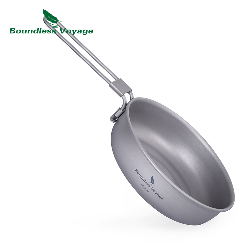 Camping Cooking Pan - مقلاة خفيفة للغاية من التيتانيوم لا