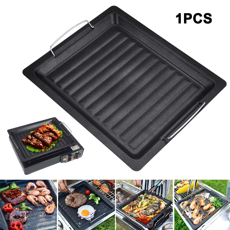 Camping Cooking Pan - مقلاة شواء مربعة سميكة للاستخدام الخارجي