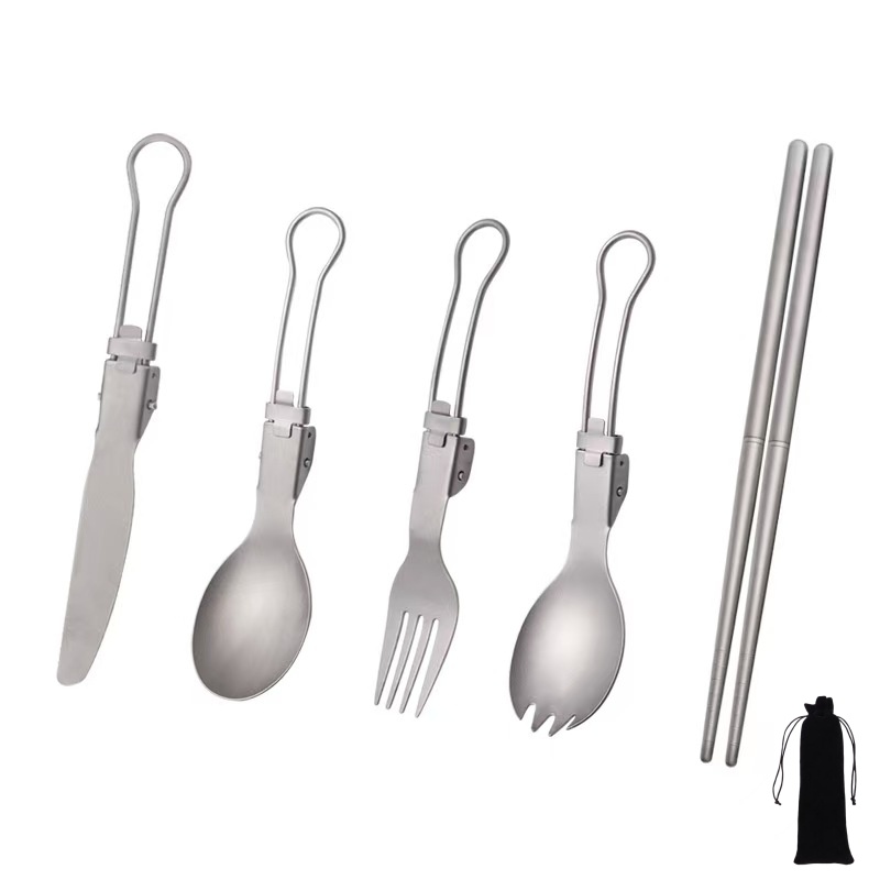 Camping Cooking Cutlery Set - طقم أدوات طعام قابل للطي من