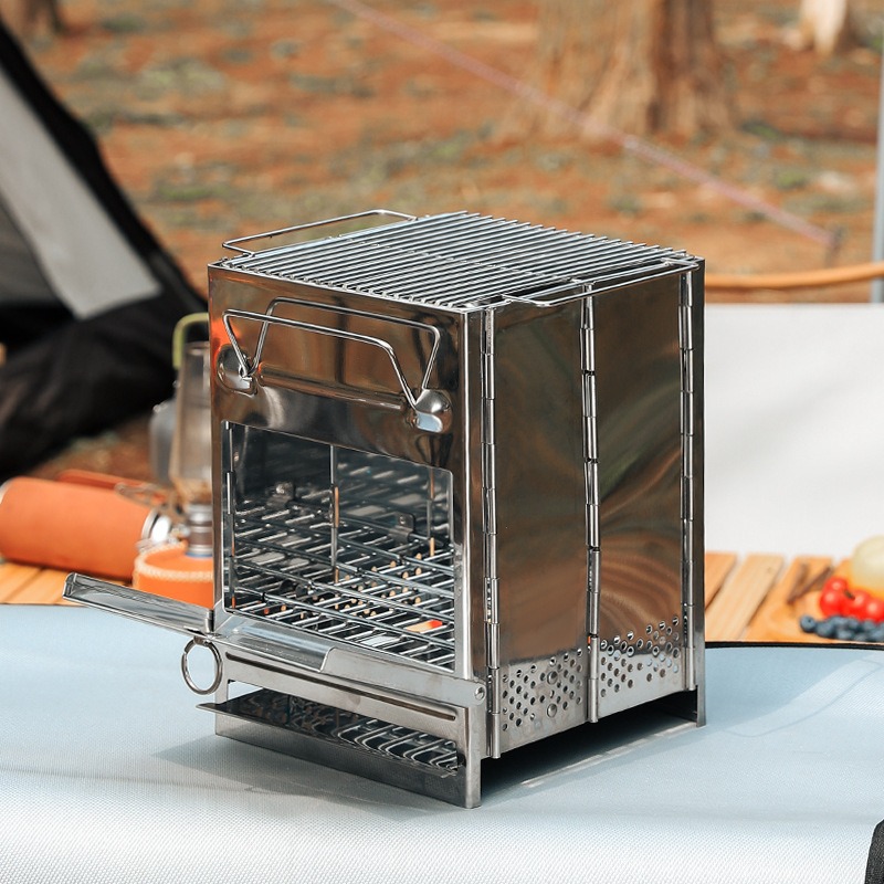 Camping Cooking Wood Stove - موقد شواء خارجي خفيف الوزن للغاية