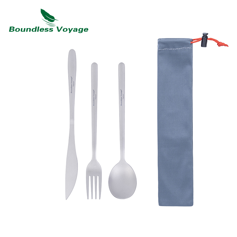 Camping Cooking Cutlery Set - رحلة بلا حدود-طقم عشاء من التيتانيوم