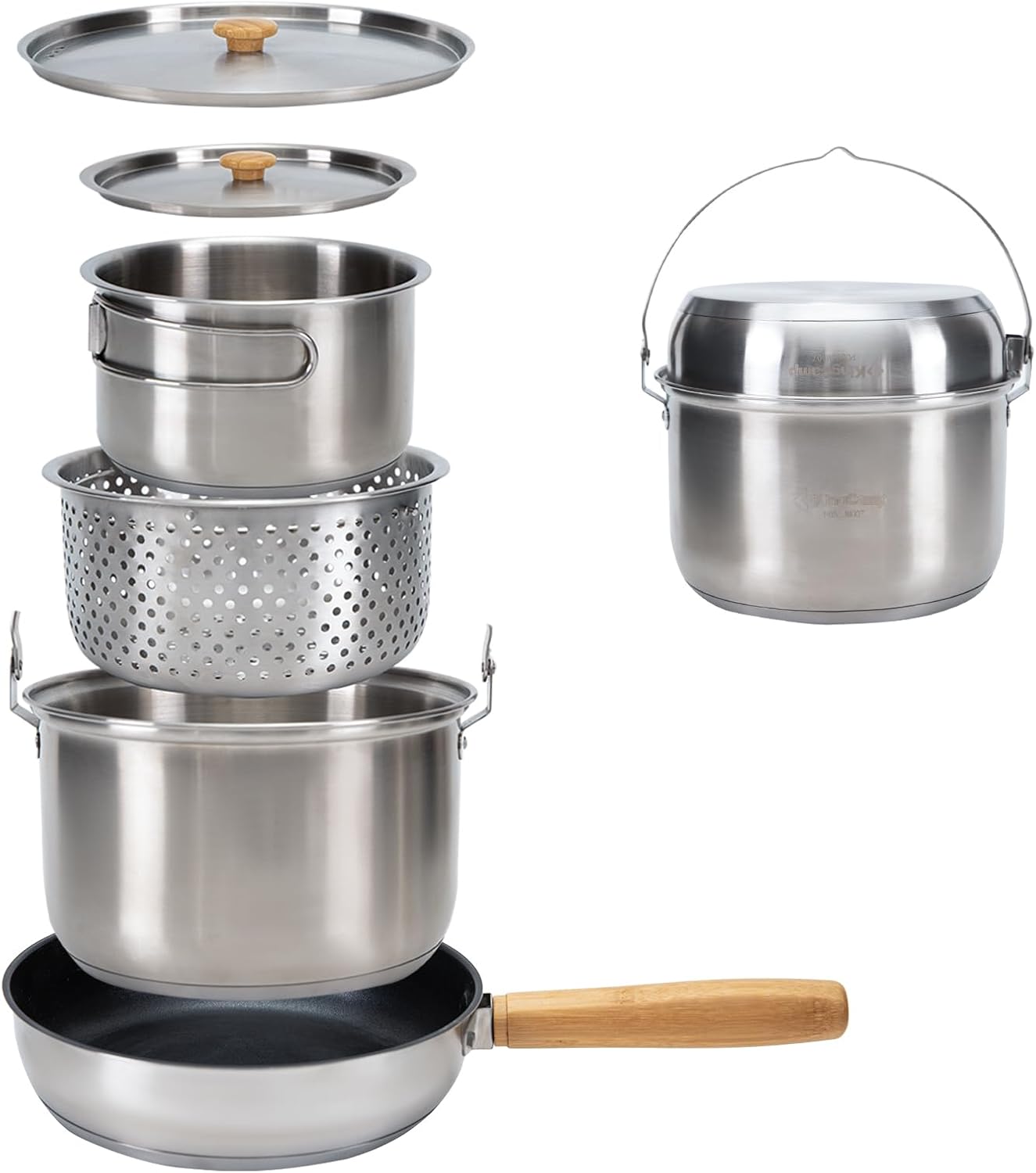 Camping Cooking Kitchen Set - طقم أواني طهي للتخييم من الفولاذ