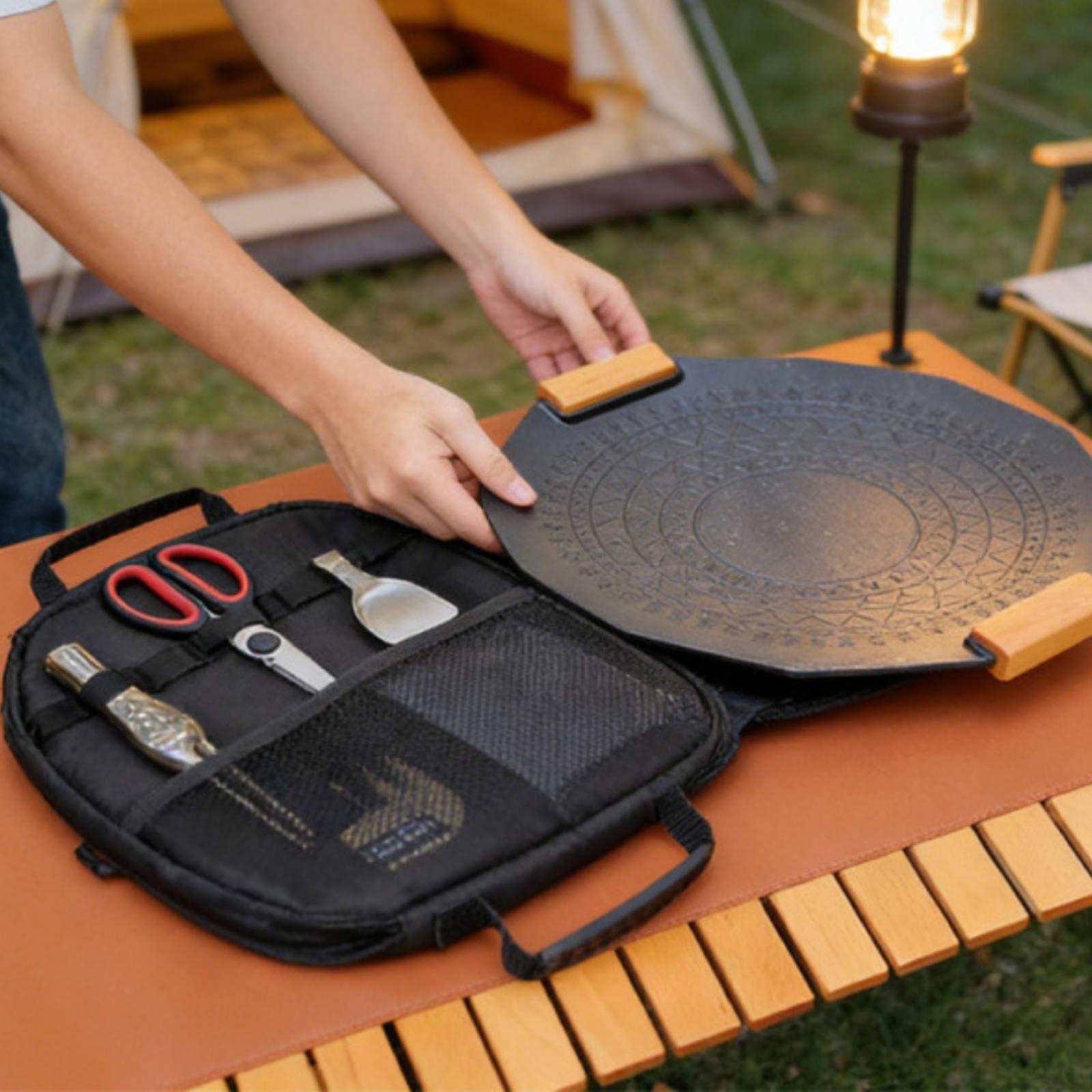 Camping Cooking Pan - حقيبة تخزين محمولة للمقلاة، حقيبة حمل