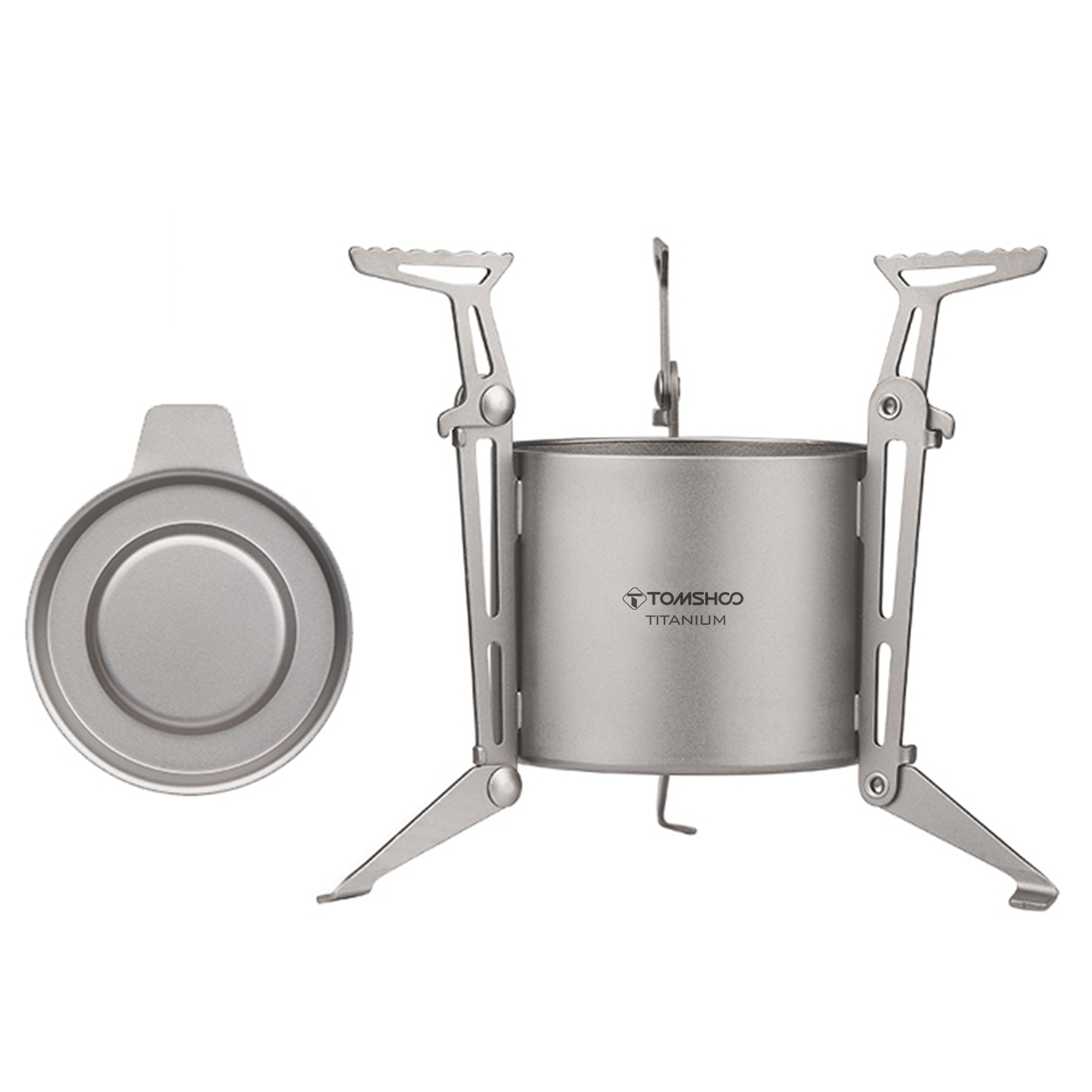 Camping Cooking Pot With Lid - موقد كحول TOMSHOO Ti مع غطاء