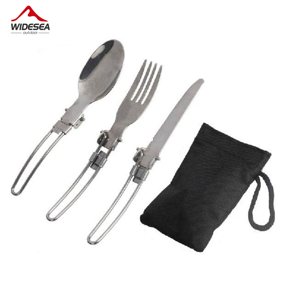 Camping Cooking Cutlery Set - 3 قطعة 1 مجموعة المحمولة التخييم