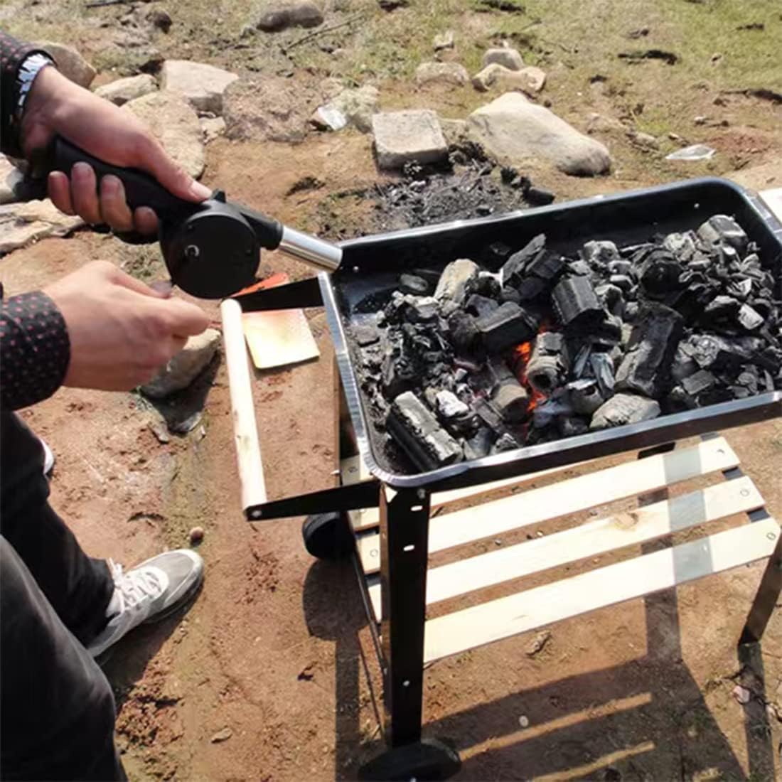 منفاخ هواء محمول للشواء في اله - مراجعة Camping Cooking Pack وسعره