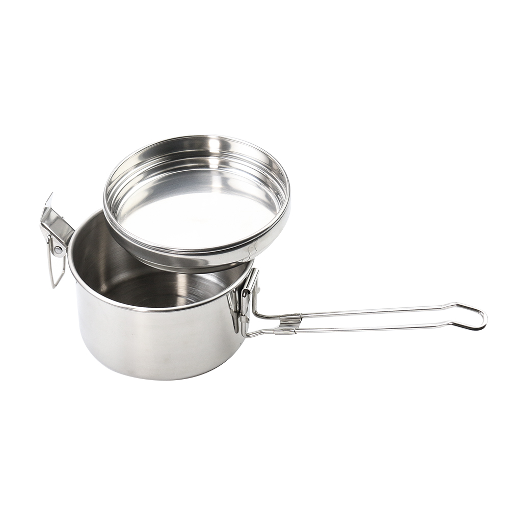 وعاء معلق للتخييم من الفولاذ ا - مراجعة Camping Cooking Pot With Lid وسعره