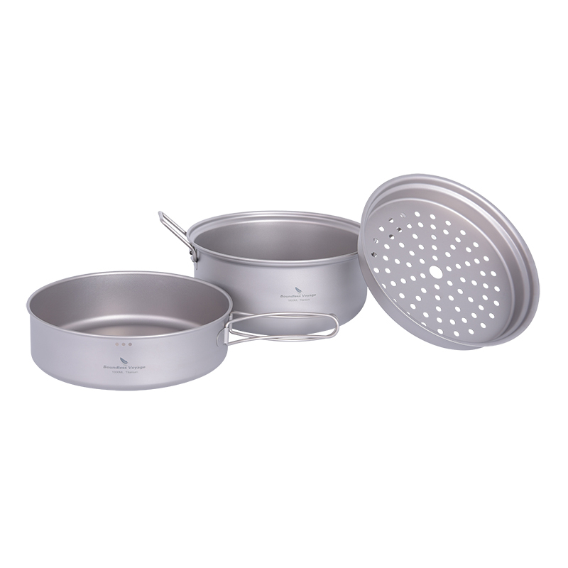 طقم أواني طهي التيتانيوم من Bo - مراجعة Camping Cooking Pan وسعره