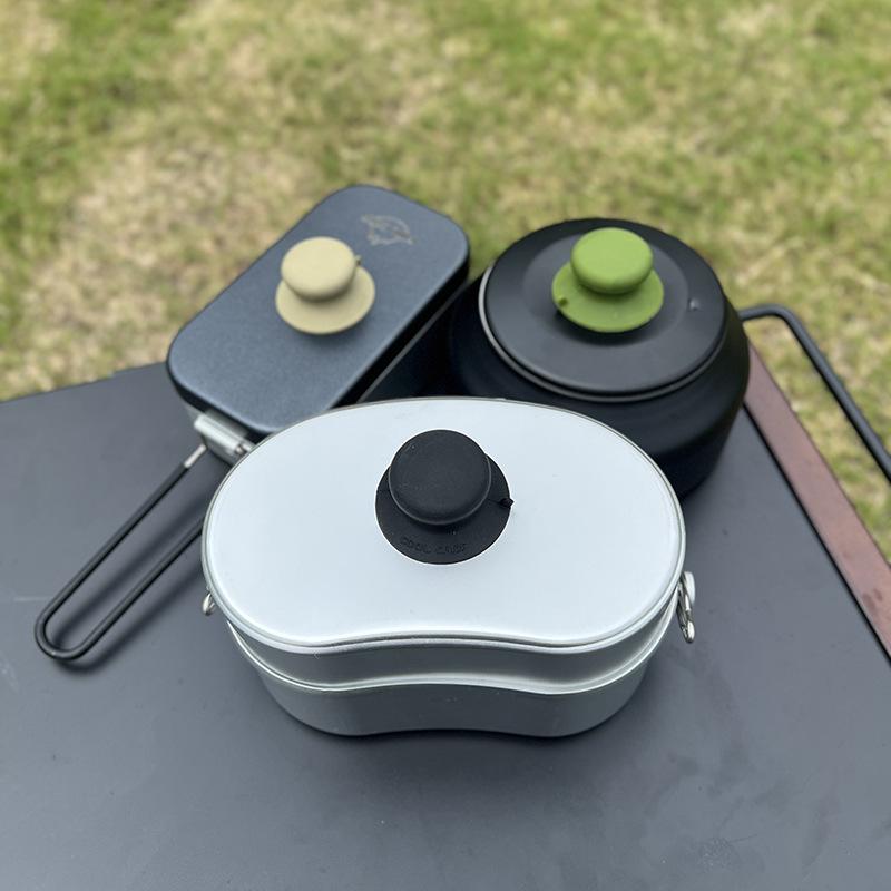 مقبض غطاء وعاء من السيليكون مق - مراجعة Camping Cooking Pot With Lid وسعره
