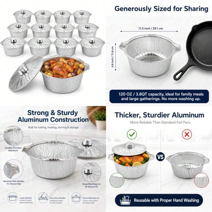 12 قطعة من الأواني ذات الاستخد - مراجعة Camping Cooking Pot With Lid وسعره