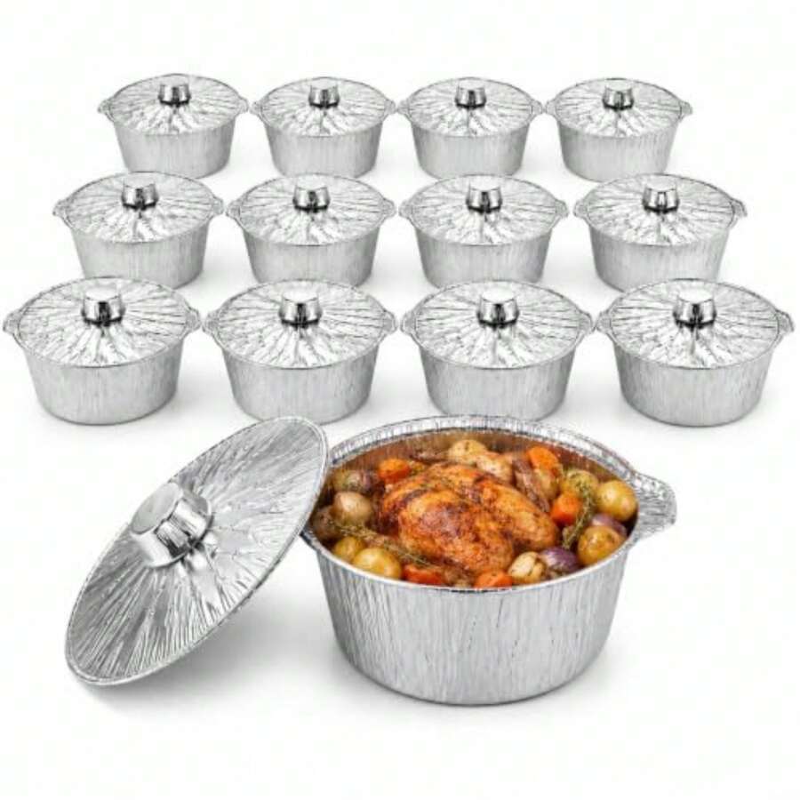 12 قطعة من الأواني ذات الاستخد - مراجعة Camping Cooking Pot With Lid وسعره