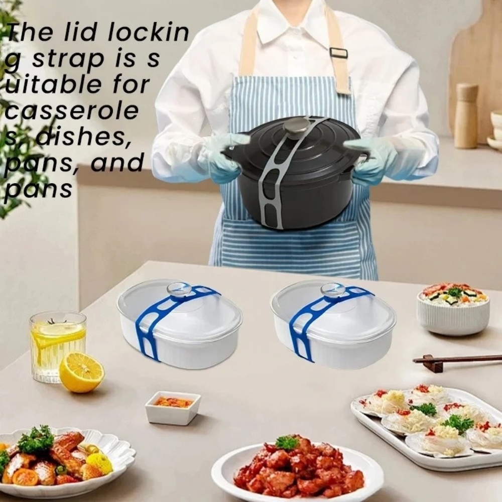 حزام سيليكون مرن قابل لإعادة ا - مراجعة Camping Cooking Pot With Lid وسعره