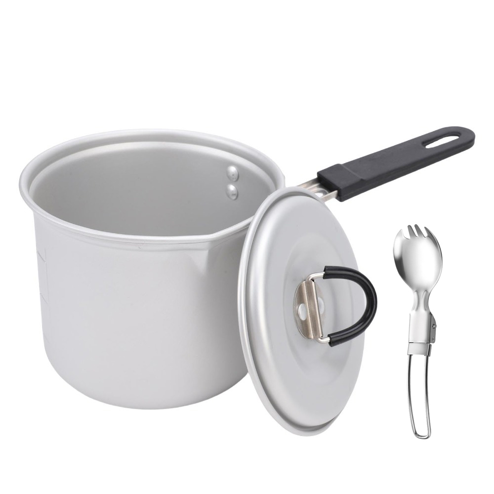 وعاء طهي للتخييم، سعة 770 مل،  - مراجعة Camping Cooking Pot With Lid وسعره