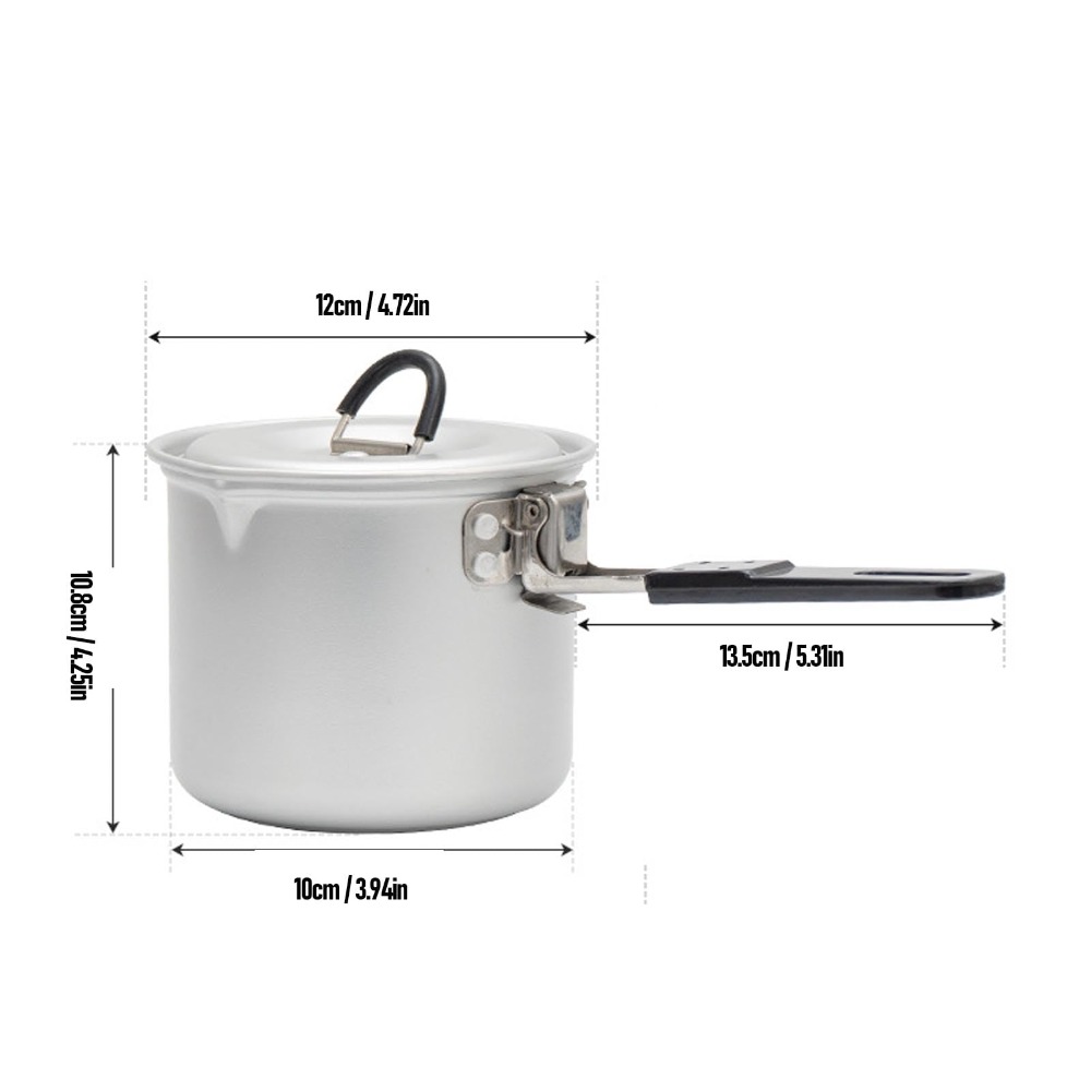 وعاء طهي للتخييم، سعة 770 مل،  - مراجعة Camping Cooking Pot With Lid وسعره