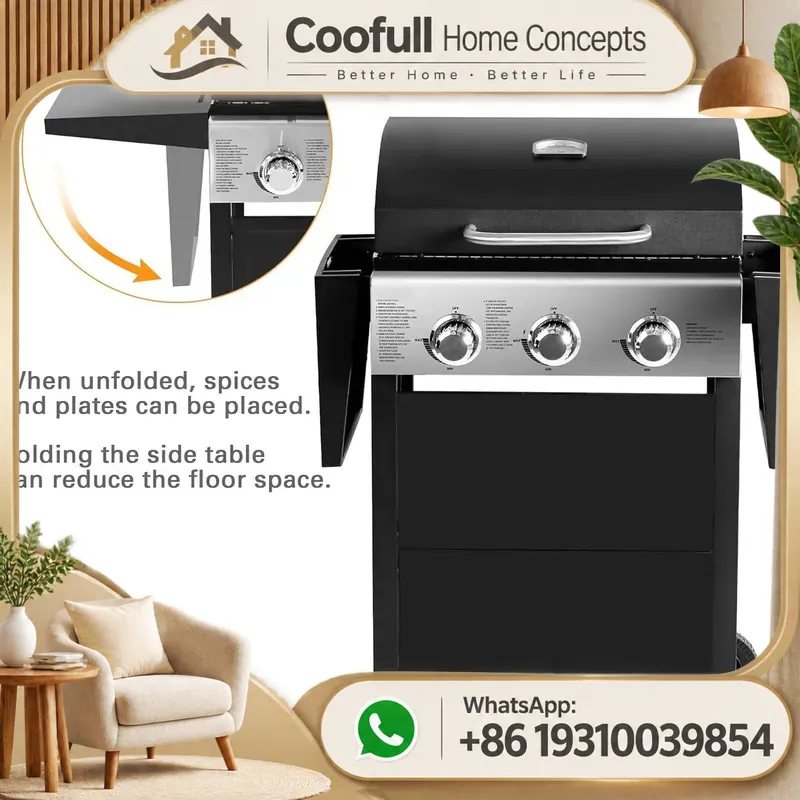 شواية غاز البروبان مع موقد جان - مراجعة Camping Cooking Table Foldable وسعره