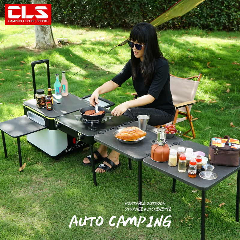 طاولة مطبخ متنقلة للتخييم، محط - مراجعة Camping Outdoor Cooking Table وسعره