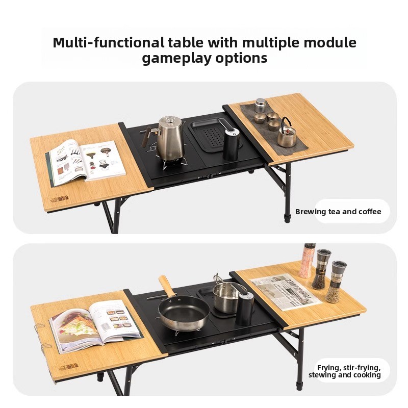 طاولة تخييم من الألومنيوم IGT، - مراجعة Camping Outdoor Cooking Table وسعره