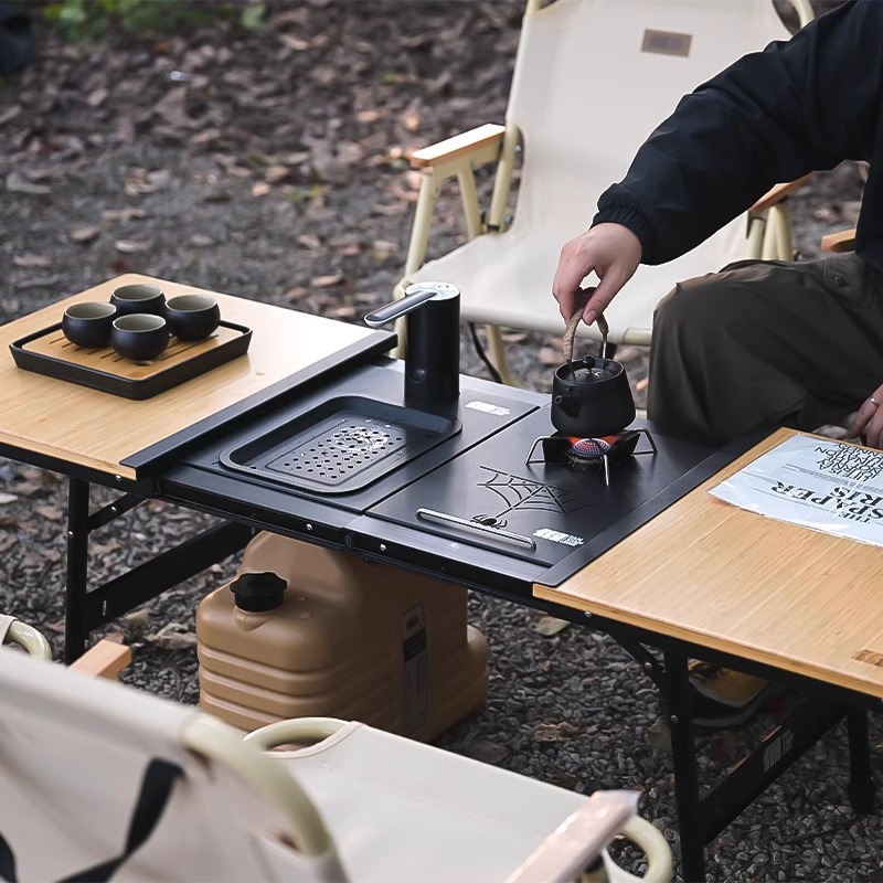 طاولة تخييم من الألومنيوم IGT، - مراجعة Camping Outdoor Cooking Table وسعره