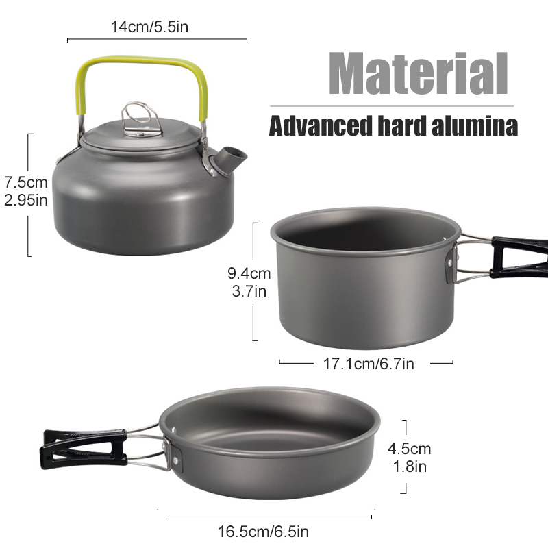 WESTTUNE التخييم طقم حلل استان - مراجعة Camping Cooking Pack وسعره
