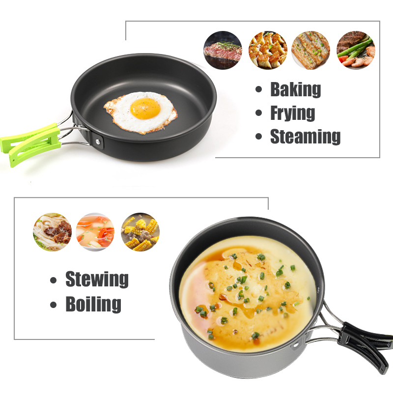 WESTTUNE التخييم طقم حلل استان - مراجعة Camping Cooking Pack وسعره