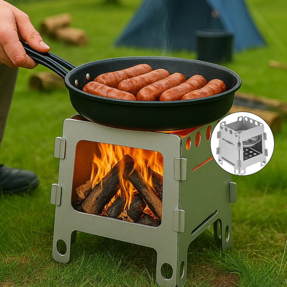 فرن التخييم موقد الخشب موقد ال - مراجعة Camping Cooking Wood Stove وسعره