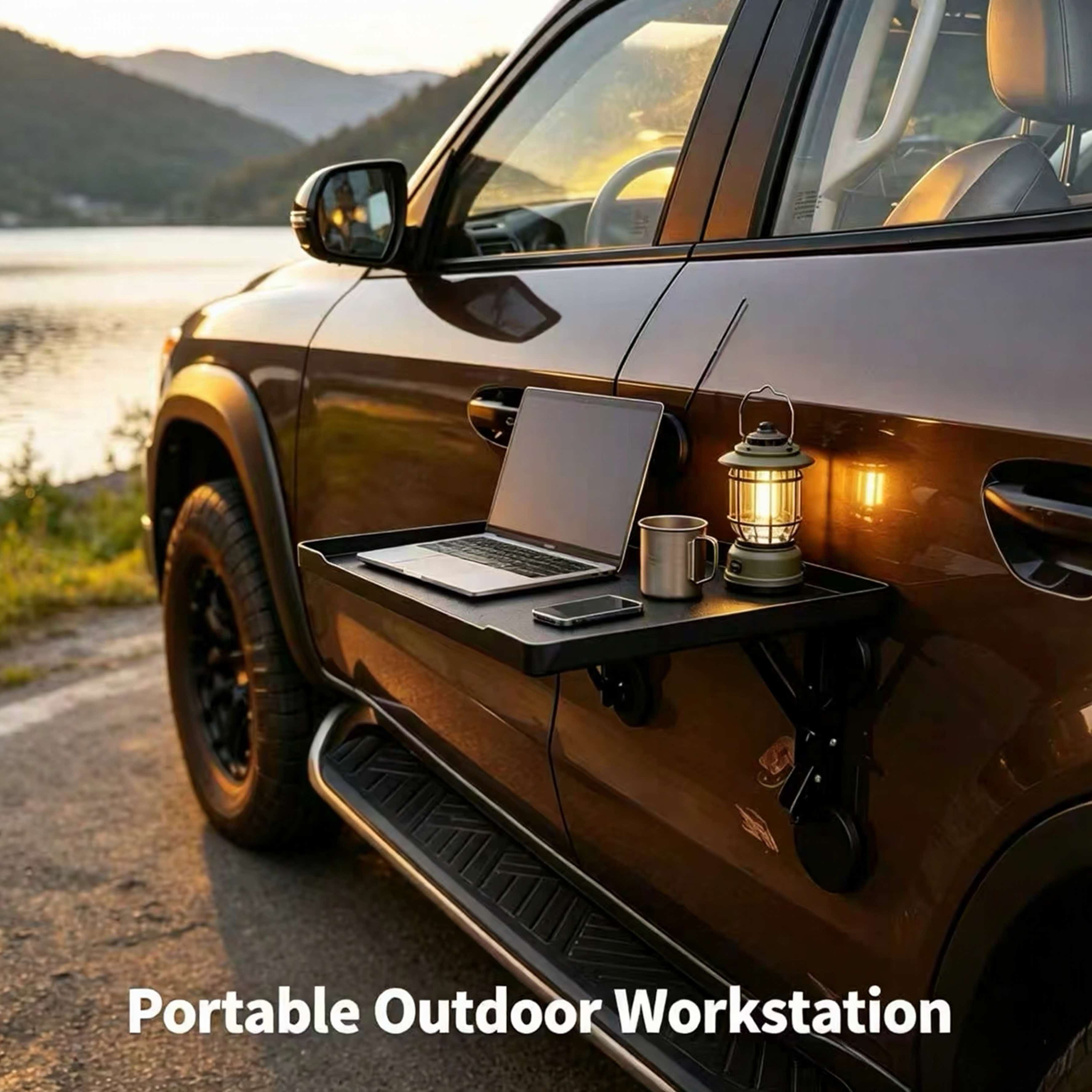 طاولة جانبية مغناطيسية قابلة ل - مراجعة Camping Cooking Table Foldable وسعره