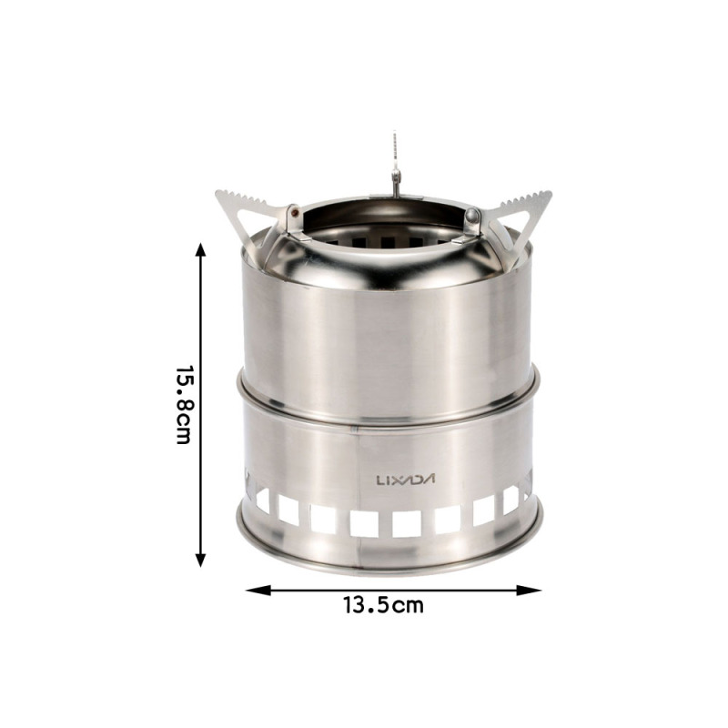 Lixada-موقد خشبي من الفولاذ ال - مراجعة Camping Cooking Wood Stove وسعره