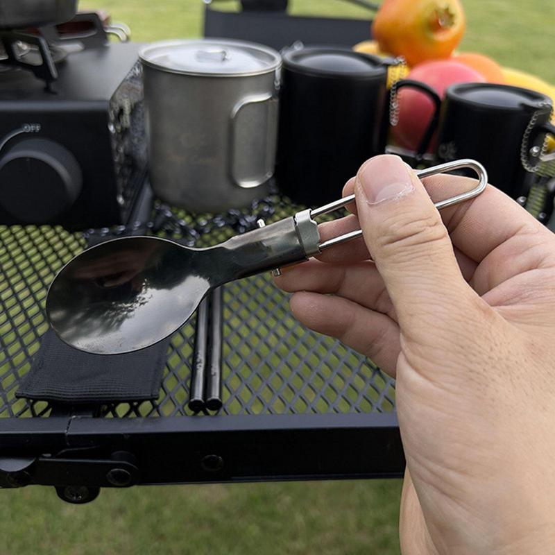 طوي ملعقة عيدان السفر التخييم  - مراجعة Camping Cooking Cutlery Set وسعره