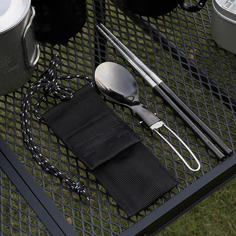 طوي ملعقة عيدان السفر التخييم  - مراجعة Camping Cooking Cutlery Set وسعره