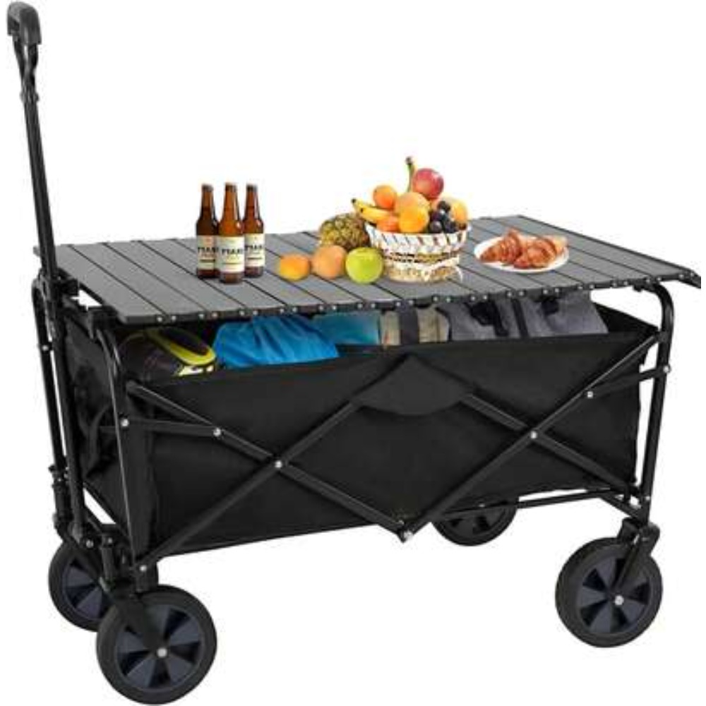عربة حديقة قابلة للطي، عربة مت - مراجعة Camping Cooking Table Foldable وسعره