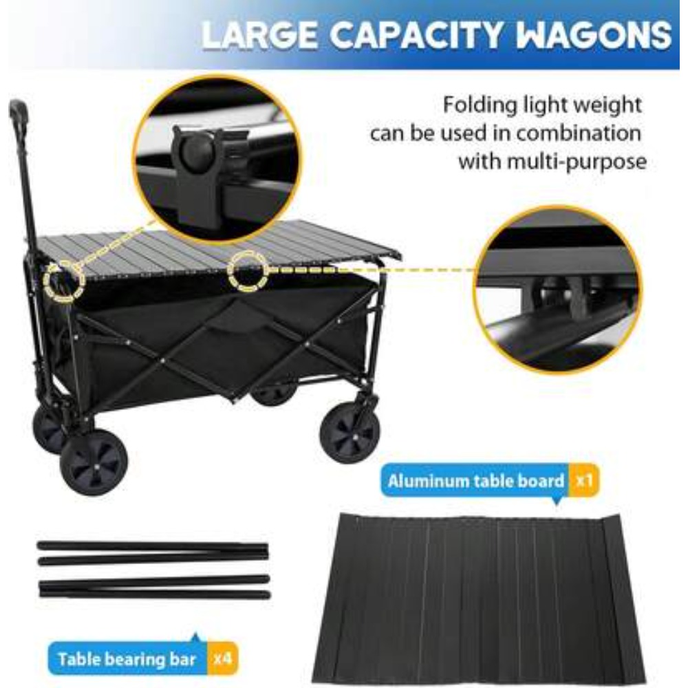 عربة حديقة قابلة للطي، عربة مت - مراجعة Camping Cooking Table Foldable وسعره