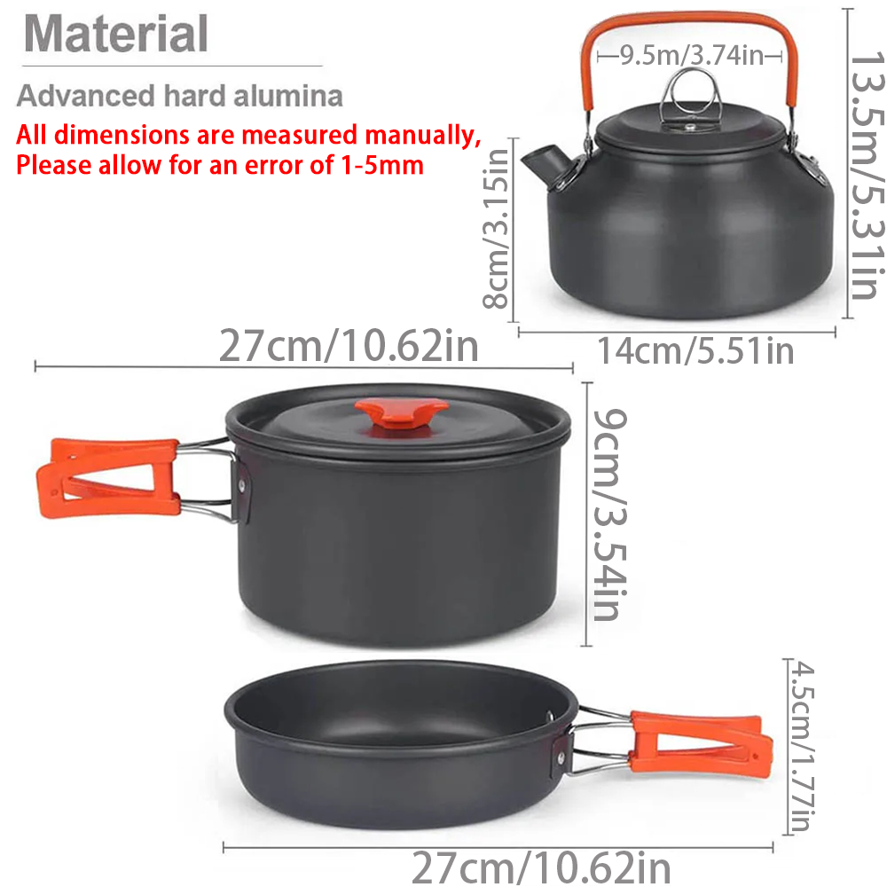 1 قطعة/1 مجموعة التخييم تجهيزا - مراجعة Camping Cooking Pack وسعره