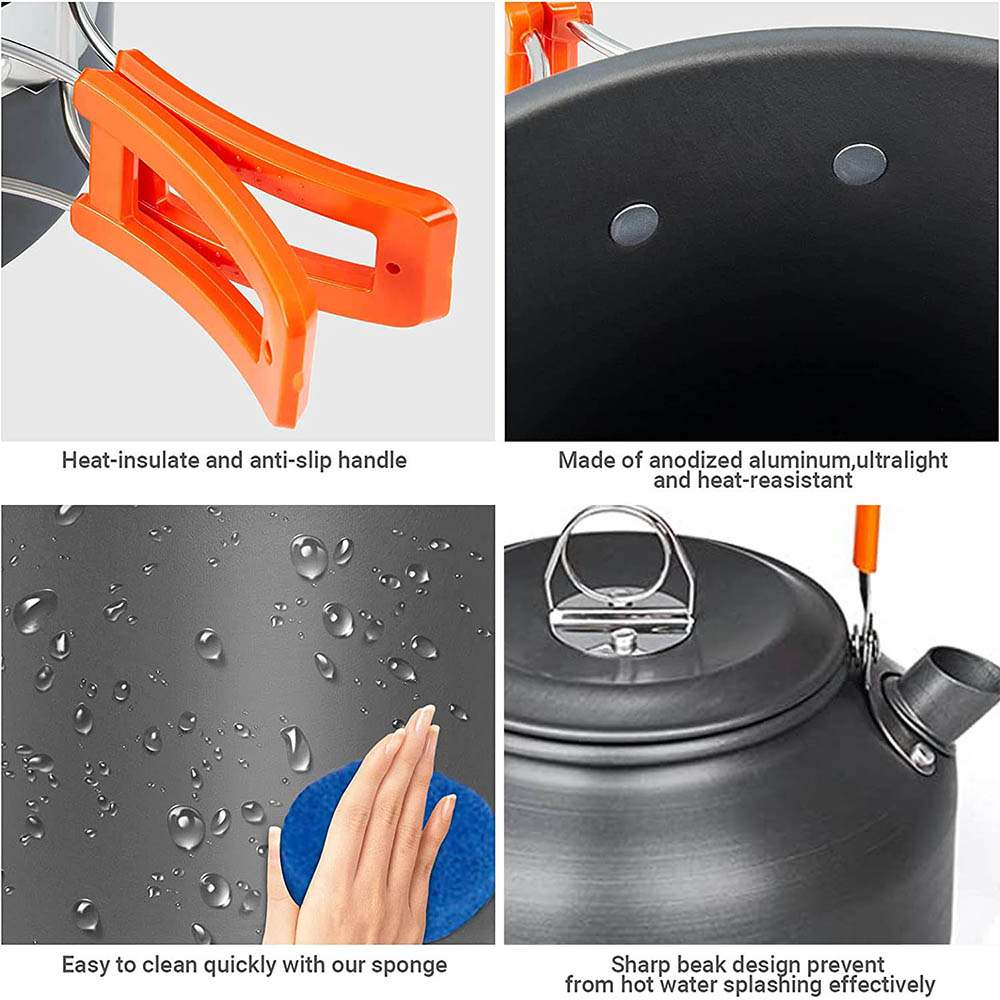 1 قطعة/1 مجموعة التخييم تجهيزا - مراجعة Camping Cooking Pack وسعره