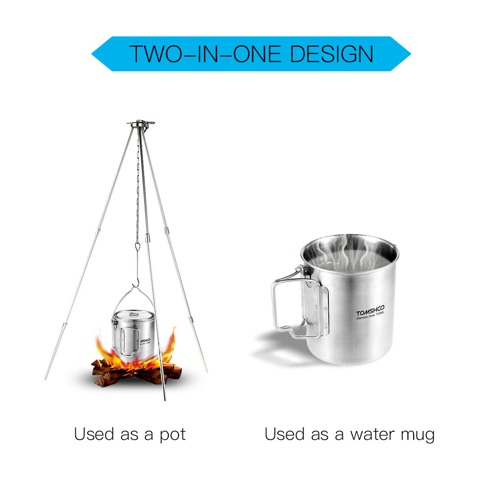وعاء من الفولاذ المقاوم للصدأ  - مراجعة Camping Cooking Pot With Lid وسعره