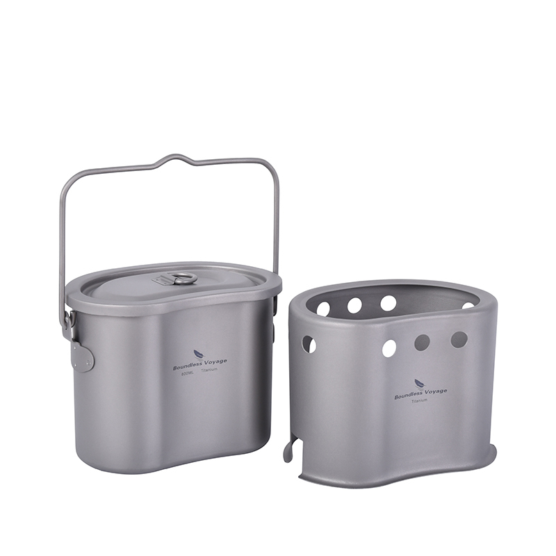 طقم أواني طهي من التيتانيوم بل - مراجعة Camping Cooking Wood Stove وسعره