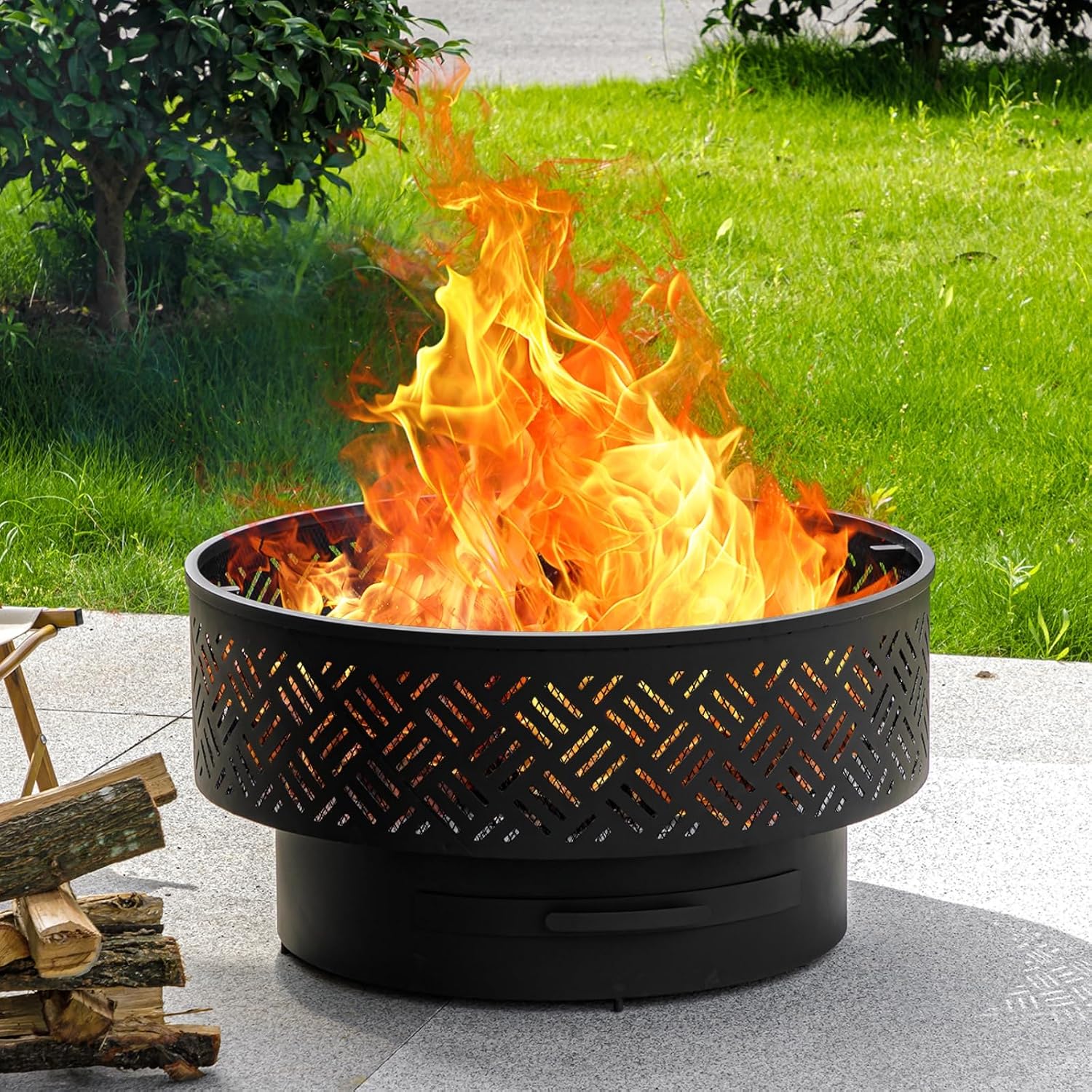 طاولة حفرة نار معدنية مستديرة  - مراجعة Camping Cooking Pack وسعره