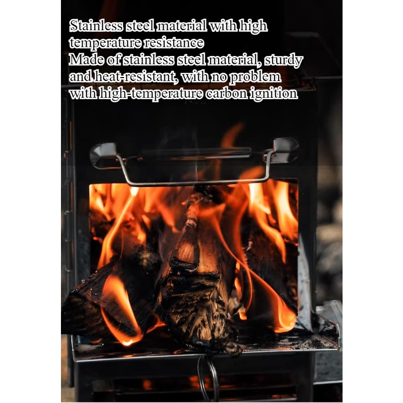 موقد شواء خارجي خفيف الوزن للغ - مراجعة Camping Cooking Wood Stove وسعره