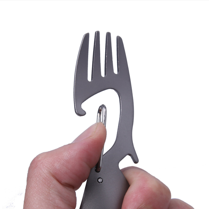 ملعقة شوكة من سبائك التيتانيوم - مراجعة Camping Cooking Cutlery Set وسعره