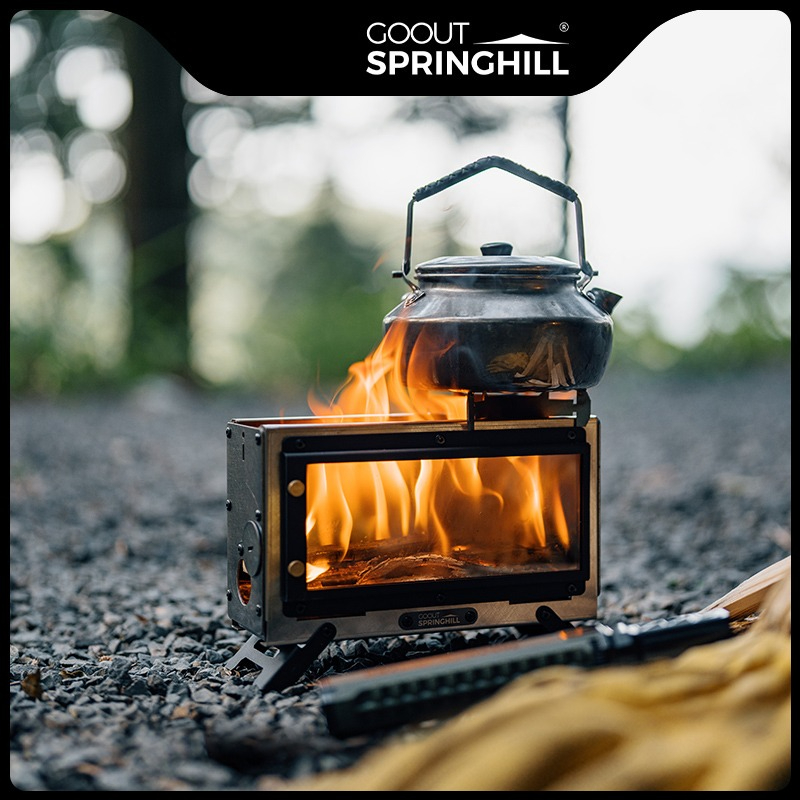 موقد خشب محمول من Goout Spring - مراجعة Camping Cooking Wood Stove وسعره