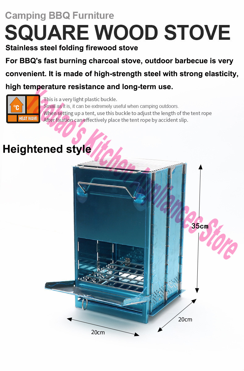 موقد خشبي للتخييم في الهواء ال - مراجعة Camping Cooking Wood Stove وسعره