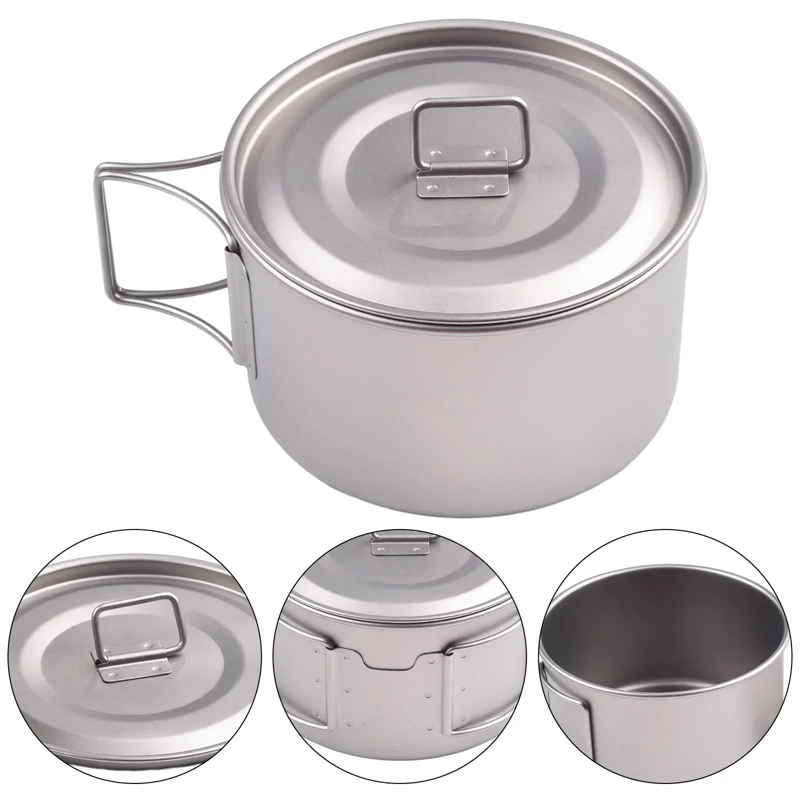 وعاء التيتانيوم مع مقبض قابل ل - مراجعة Camping Cooking Pot With Lid وسعره