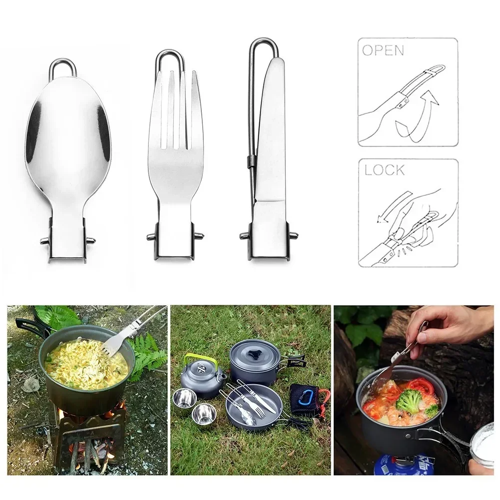 1 مجموعة في الهواء الطلق التخي - مراجعة Camping Cooking Cutlery Set وسعره