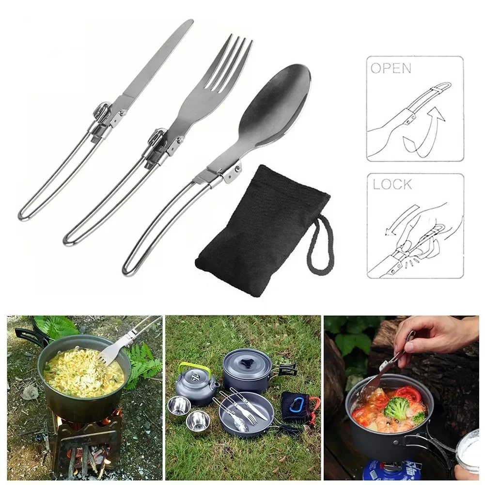 1 مجموعة في الهواء الطلق التخي - مراجعة Camping Cooking Cutlery Set وسعره